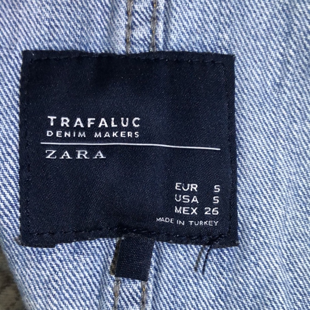 Zara Light Blue Women Jeans Overalls - Picture 11 of 13
